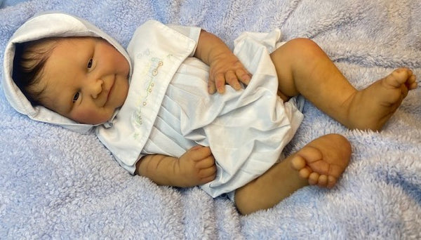 Available Now- Silicone Reborn Sleeping Baby Jaxson- Sculpted by Elsie Rodriguez