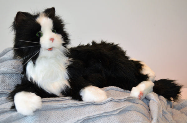 Joy For All- Robotic Black & White Tuxedo Cat Companion Pet