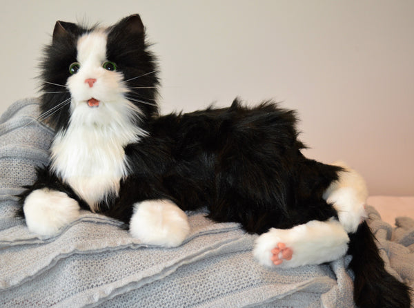 Joy For All- Robotic Black & White Tuxedo Cat Companion Pet
