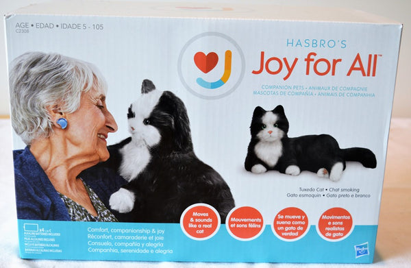 Joy For All- Robotic Black & White Tuxedo Cat Companion Pet