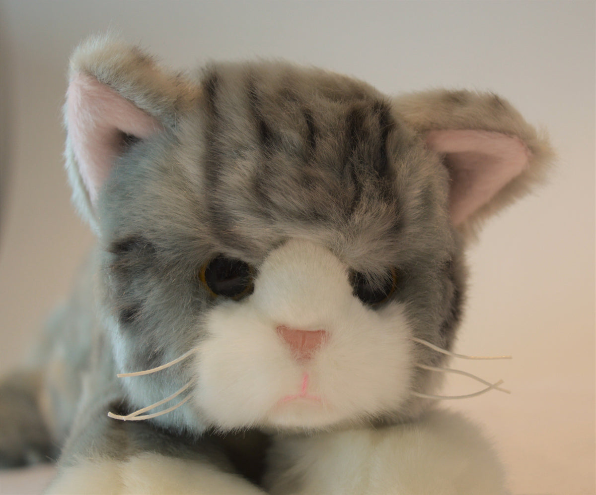 Small Grey Cat Stuffed Toy for Seniors and People with Alzheimer's ...