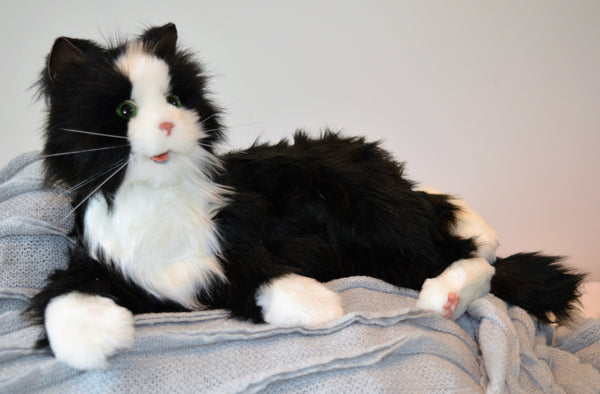 Joy For All- Robotic Black & White Tuxedo Cat Companion Pet- NEW WITH DAMAGED BOX